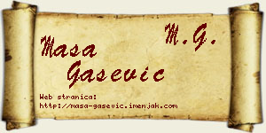 Maša Gašević vizit kartica